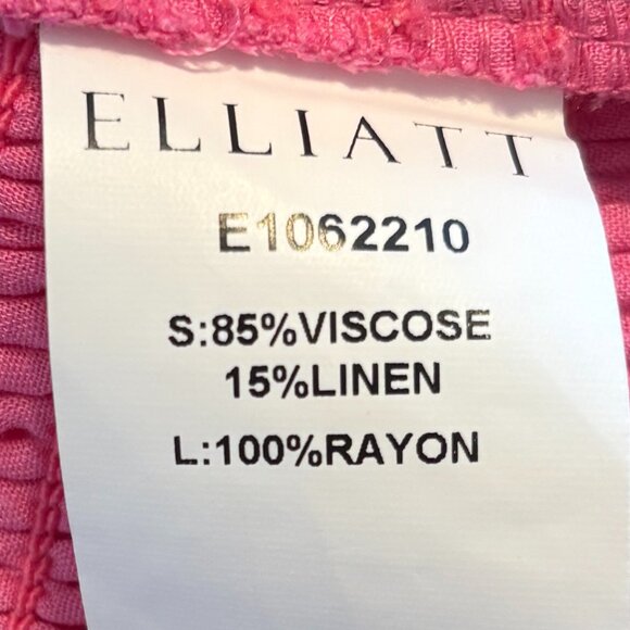 NWT Elliatt Guana Pink Smocked Puff Sleeve Ruffle Mini Dress - Picture 9 of 11